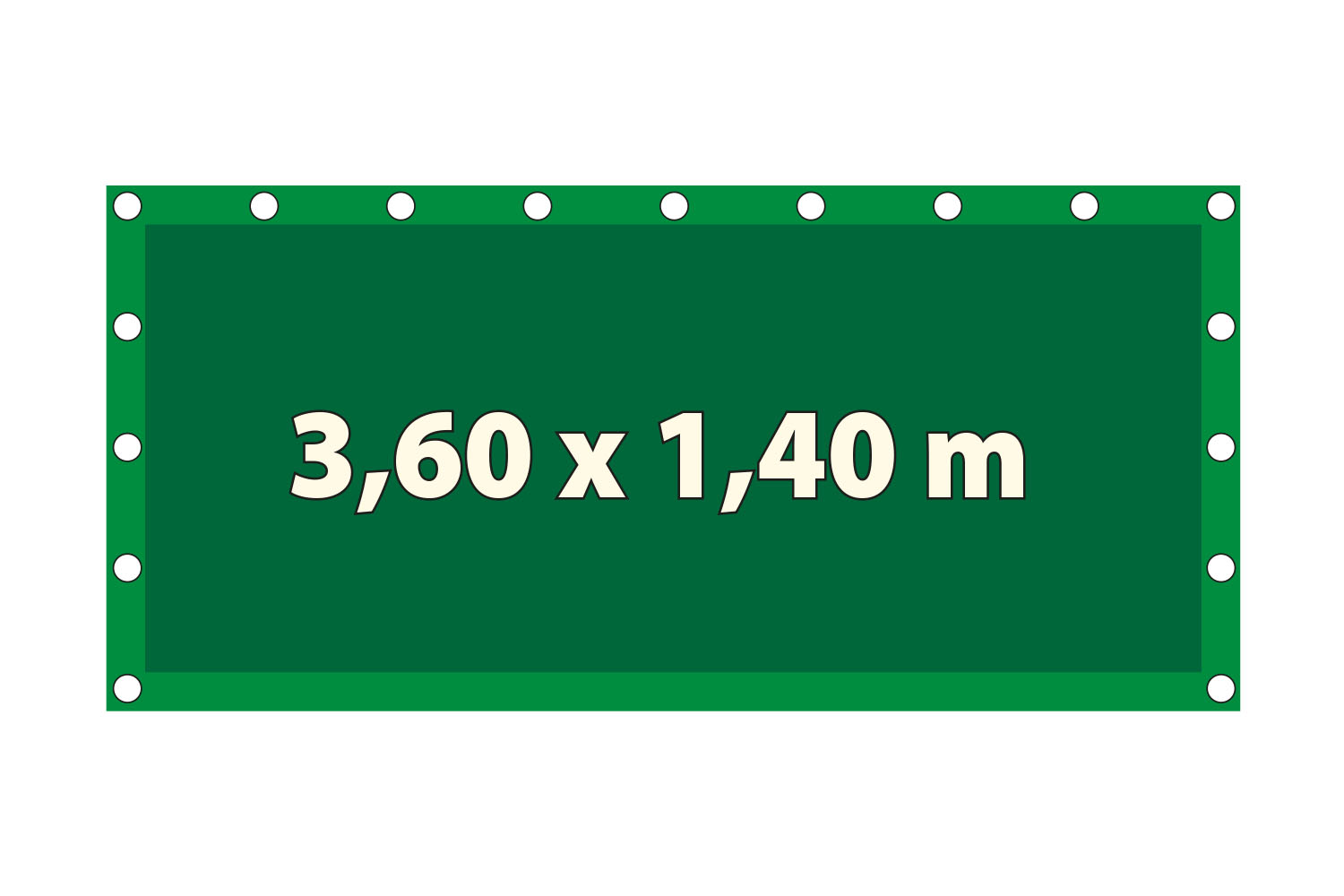 LKW-Plane Seitenteil, konfektioniert 3,60 x 1,40 m