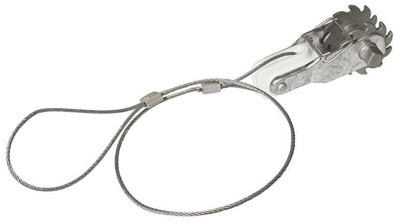 Zahnrad-Drahtspanner Zahnrad-Drahtspanner mit Isolator und Seil
