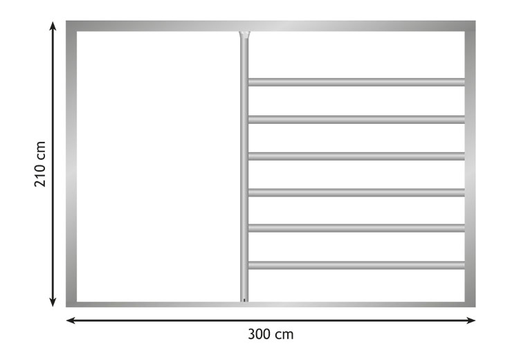 HAAS Rahmen ohne Tor und mit Panel 300 cm